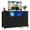 Black, variant on Kicctian 10 Drawer Dresser TV Stand with LED Lights & Charging Station Chest of Drawers for Bedroom, Living Room, Hallway,Brown