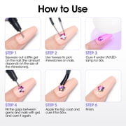Gellen Nail Glue, 30g Super Strong Adhesive Gel Nail Rhinestone Glue for Nail Charms Gem 3D Nails Bling Gel for Nail Art Jewel Diamonds UV Cured