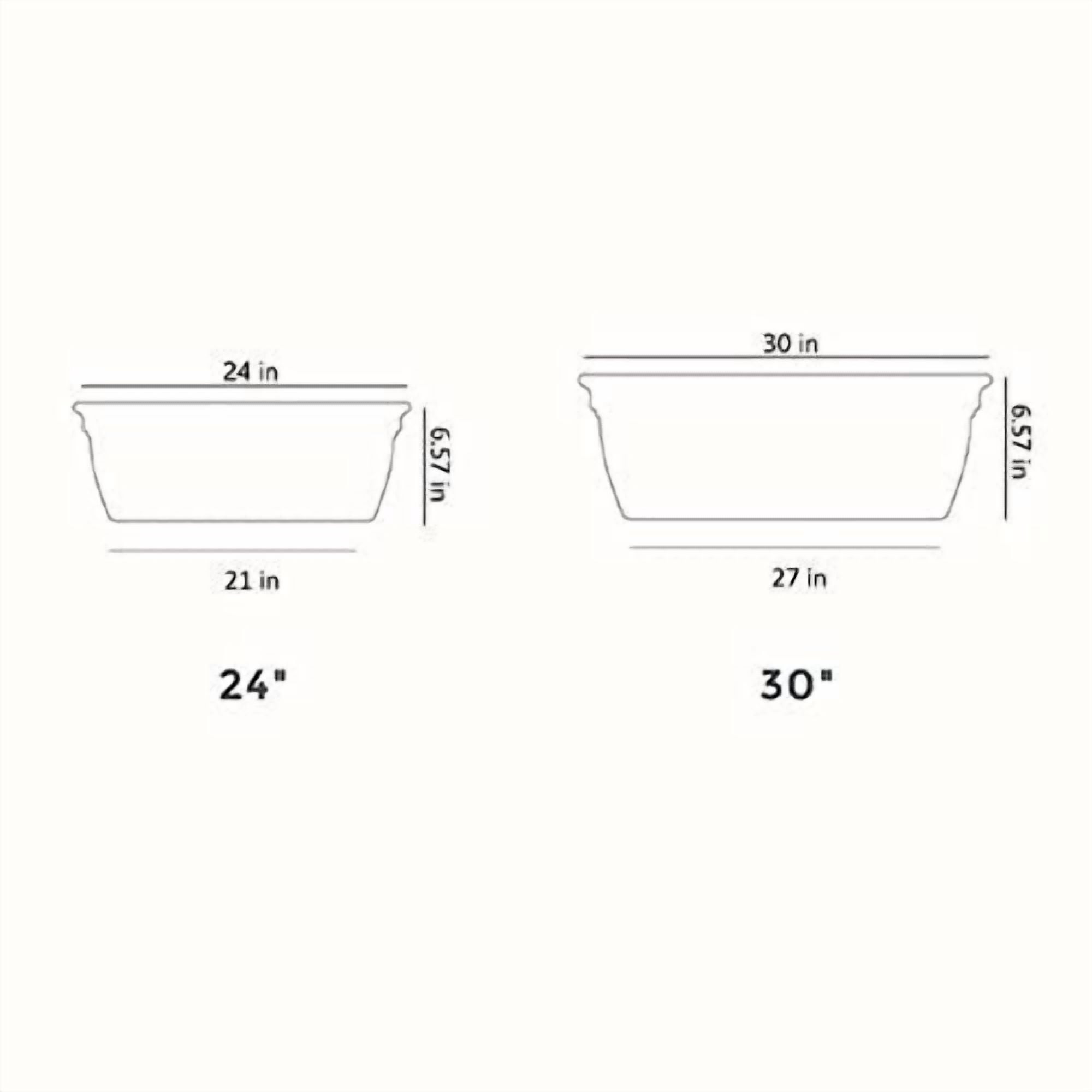 The HC Companies 24 Inch Eclipse Window Planter - Indoor Outdoor Rectangular Plant Pot with Removable Saucer for Flowers, Herbs, Clay