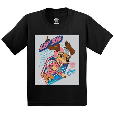 

Paw Patrol Lil Sis Liberty Tee with Skye - 3T 4T 5T Age 3 4 5 Years Old - Paw Patrol Tee Toddler Girls for Sisters