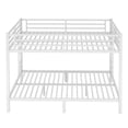 thumbnail image 4 of URTR Queen over Queen Metal Bunk Bed, Space-Saving Heavy Duty Frame with Noise Reduction, Side Ladders, Under-Bed Storage, No Box Spring Needed, White, 4 of 8