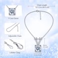 thumbnail image 4 of 14K White Gold Plated Solitaire CZ Pendant Necklace for Women, 4 of 7