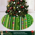 thumbnail image 2 of SKYSONIC St Patrick's Day Tree Skirt Home Decoration Large Round Shamrocks Christmas Tree Skirt for Holiday Party Home Christmas Day Ornaments 47.2 Inch, 2 of 6
