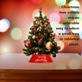 thumbnail image 4 of A1U Metal Mini Christmas Tree Collars RED, Christmas Holiday Ornaments Accessories Party Miniature Durable Galvanized Base Stand Cover Trees Potted Plants Ring Skirts Decorations, 1 ct. (9-in.), 4 of 7
