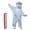 Light Blue, variant on Funny Big Mouth Monster Adult Onesie, Silly Puppet Cosplay One Piece Pajamas with Large Comb Prop, Fleece Sleepwear for Parent & Little One, Halloween Party Costume