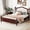 Cherry, variant on Harper & Bright Designs Queen Size Platform with Upholstered Headboard and Footboard, Wooden Platform Bed Frame with Central Support Feet, Classic Cherry