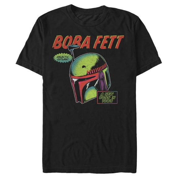 Men's Star Wars: The Book of Boba Fett A New Boss In Town Graphic Tee Black 3X Large
