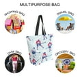thumbnail image 7 of FORMRS Womens Canvas Tote Bag with Zipper Inner Pocket Shoulder Handbag, Blue Ice Hockey, 7 of 7