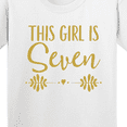 thumbnail image 4 of Inktastic 7th Birthday Gold Lettering 7 Year Old Girl Youth T-Shirt, 4 of 5