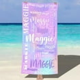 thumbnail image 5 of YUEVE Beach Towels For Kids Adults Microfiber Beach Towel With Name Swimming Towels For Kids Customized Yoga/Bath/Pool/Beach Towel For Boys Girls 75*150cm Towels Bulk Bath Soft Bath Towel Hospitality, 5 of 5