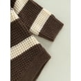 thumbnail image 6 of Bagilaanoe Newborn Baby Girl Boy Knit Romper Sweatshirt Long Sleeve Bodysuit Striped Pullover 3M 6M 12M 18M 24M Infant Casual Tee Tops, 6 of 9
