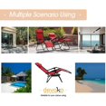 thumbnail image 3 of Devoko 2 PCS Zero Gravity Chair Outdoor Lounge Patio Chair Camp Reclining Lounge Chairs, Red, 3 of 6