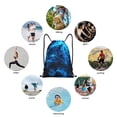 thumbnail image 6 of Balery Ice Blue Fire Wolf Pattern Drawstring Backpack Bag Sport Gym Sackpack Cinch Bags Pattern Drawstring Backpack Bag Sport Gym Sackpack Cinch Bags -Small, 6 of 6