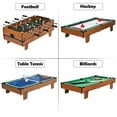 thumbnail image 3 of Spaco 4 In 1 Multi Game Hockey, Indoor Infinity Game Table, Air Hockey Table for Kids Indoor Play, Brown, 3 of 5