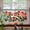 Pink, Green & Red, variant on Stained Glass Window Film for Home Bathroom, Privacy Decorative UV Blocking Static Cling Covering