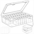 thumbnail image 1 of Pequeños Organizadores de Cuentas, 30 Cajas de Almacenamiento de Plástico, Mini Contenedores Transparentes para Manualidades con Tapa con Bisagras y Etiqueta, 1 of 7