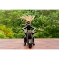 thumbnail image 3 of Handmade Wooden Primitive Tribal Funny Riding Motorsport Biker Statue Motorcycle Sculpture Tiki Bar Unique Gift Wood Home Decor Figurine Hand Carved, 3 of 4
