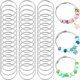 thumbnail image 1 of Juego de 45 Pulseras con Dijes de Serpiente, Expandibles, Ajustables, de Plata, para Mujer, Joyería DIY., 1 of 6