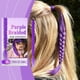thumbnail image 5 of Trenza de masa morada para el cabello, ideal para juegos de rol de Halloween., 5 of 9