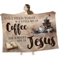thumbnail image 3 of Christian Coffee Throw Blanket Religious Faith Gifts for Women Men Girls Boys Kids Adults Soft Flannel Fleece Blanket for Couch Sofa ​Bed Home Decor 40"x50", 3 of 7
