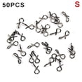 thumbnail image 1 of 50Pcs Stainless Steel Fly Fishing Snap Hooks / Links / Connectors Quick Change, 1 of 8