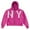 Hot Pink, variant on WOYY Boys Girls Zip Up Jacket Y2K Hooded Sweatshirt Casual Activewear Hoodie Streetwear