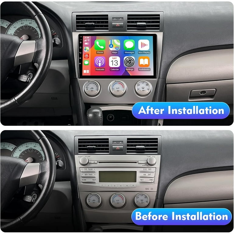 8 Core 4 32G Car Radio For Toyota Camry 2006-2011 With Wireless CarPlay Android Auto, 9 Inch 1280X720 IPS Touchscreen Car Stereo Player With Backup Camera, AM/FM/RDS, AUX, DSP, SWC