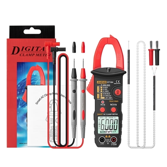 ST184 6000 Counts Digital Professional Multimeter Clamp Meter True RMS AC/DC Voltage Tester AC Current Hz Capacitance Ohm R7UA ,High Efficiency