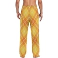thumbnail image 2 of National Tartan Yellow Ghost Pajama Pants, Men's Lounge Pants Light with Drawstring and Pockets, Christmas New Year Birthday Father's Day Gifts, Medium, 2 of 7