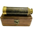 thumbnail image 4 of Telescope, Maritime Nautical Brass Telescope with Box, Engraved Gift for Husband, Birthday Gift, Colorful, 15 Inches, 4 of 5