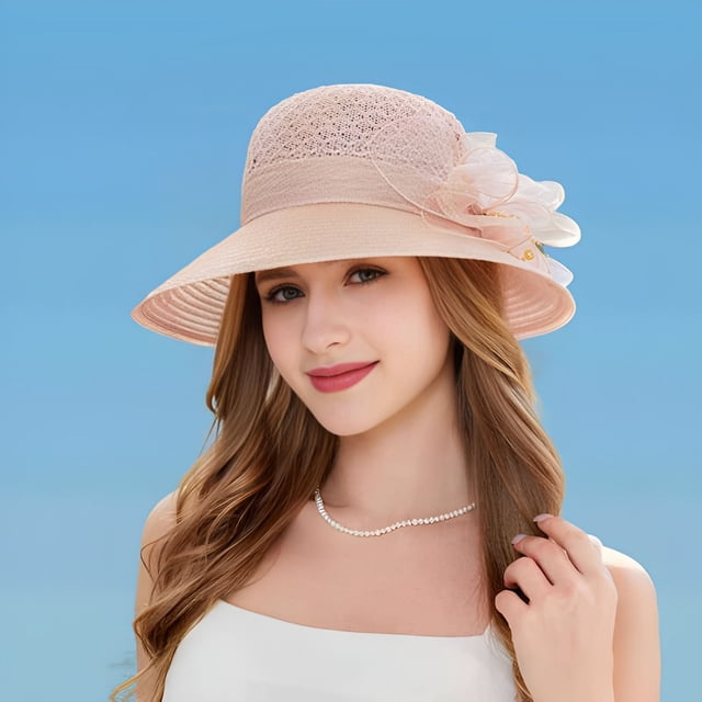 Harpily Women‘s Flowers Seaside Female and Small Holiday Spring Summer Foldable Hat
