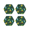thumbnail image 2 of Kll Hexagon Drink Coasters Set Of 4,Pu Leather Absorbent Coasters Set Decorative Coffee Cup Coasters Housewarming Gift For Home Decor-Sport Monster, 2 of 9