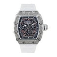 thumbnail image 4 of Charles Raymond Men's Luxury Iced Out Crystals Diamond Watch with Unique Tonneau Shape, Comfortable Silicone Band, Show Your Style Design (ST10526-C White SLV), 4 of 7