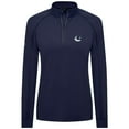 thumbnail image 2 of Women's Levelwear Navy Vancouver Canucks Kinetic Insignia Core Quarter-Zip Pullover Top, 2 of 3