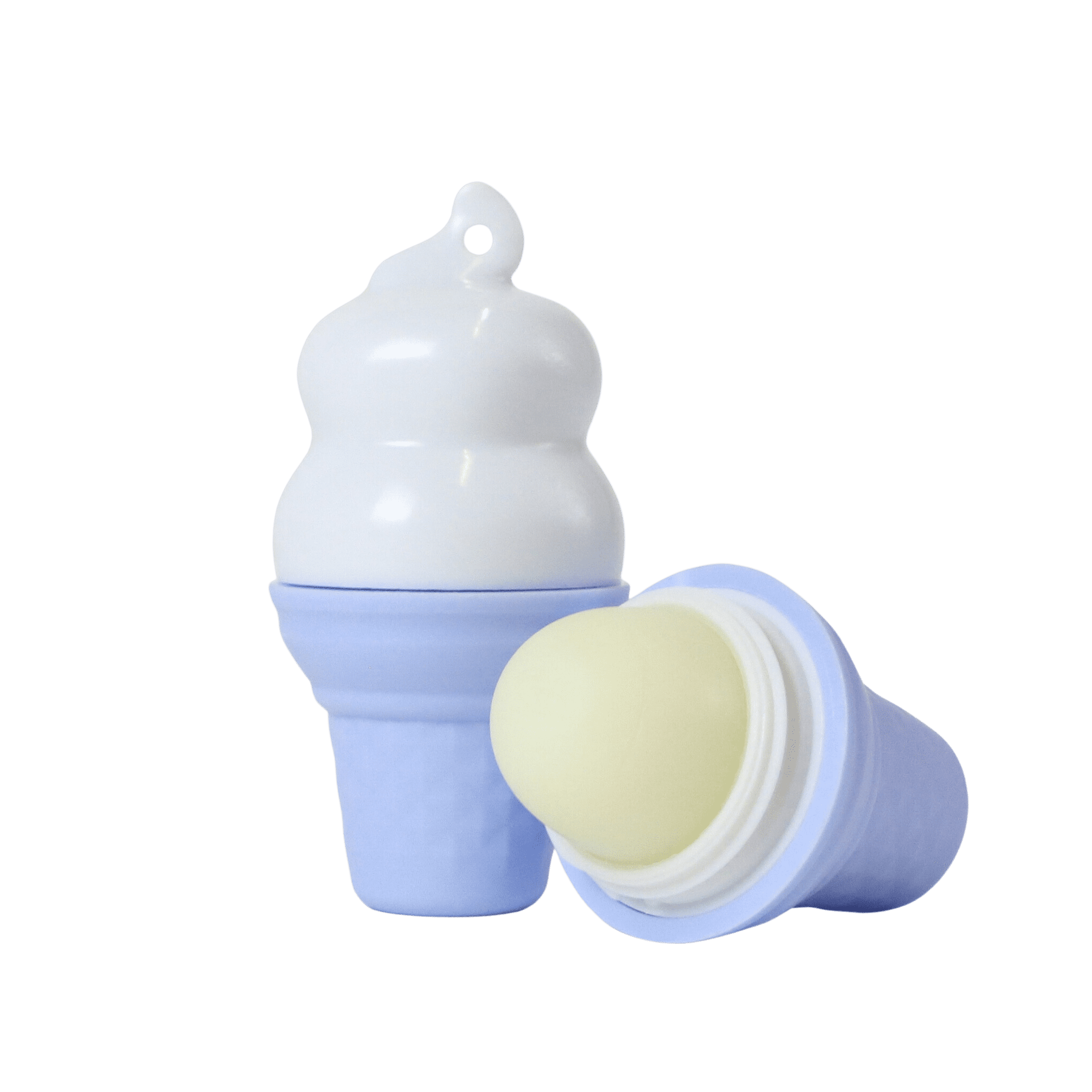 Rebel's Refinery Coconut Snowflake Blue 2-Tone Ice Cream Lip Balm