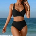 thumbnail image 6 of Linfrsh Push Up Bikini Sets for Women,Sexy Thong Swimsuits High Waisted Swim Suit Black,XL, 6 of 7