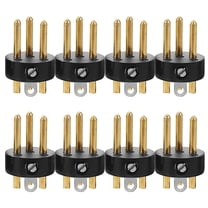 Worgeous 8pcs XLR Male Plug Connector for Microphone 3-Pin Male Adapters Audio Connector for KTV Audio Equipment and Recording Gear
