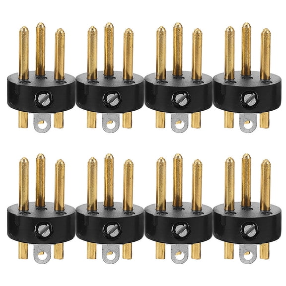 Worgeous 8pcs XLR Male Plug Connector for Microphone 3-Pin Male Adapters Audio Connector for KTV Audio Equipment and Recording Gear