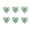 2D Heart-6PCS, variant on chaungfeng 3PC Snowflake Sea Glass Friendship Decor - 3.15" Timeless Friendship Snowflake Keepsake - Green Pendant for Christmas Tree Hanging Ornaments, Sea Glass Art for Best Friends