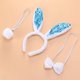thumbnail image 2 of WORGEOUS 3pcs conejo Ear Tail Tie Set rendimiento diadema linda decoración para niña niño niño (azul), 2 of 7