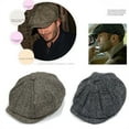 thumbnail image 5 of VOOPET Men's Peaky Blinders Hat Newsboy Flat Cap Herringbone Tweed Wool Baker Boy Gatsby, 5 of 6