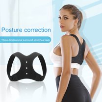 Soumake Women Men Back Posture Corrector Breathable Adjustable Upper Back Brace Pain Relief from Back Neck Shoulder Neoprene Hunchback Correction Belt Sitting Position Corrector