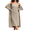 Camel, variant on Womens Knit Robe Set 2 Piece Nightgown with Robes Long Sleeves Lounge Sets with Pockets