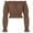 Brown, variant on BLVB Renaissance Shirt for Women Long Ruffle Sleeve off the Shoulder Peplum Blouse Cropped Party Tops