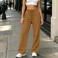 thumbnail image 4 of Yievot Women's Sweatpants High Waisted Drawstring Lounge Pants Straight Leg Comfy Relaxed Fit Joggers with Pockets, 4 of 7