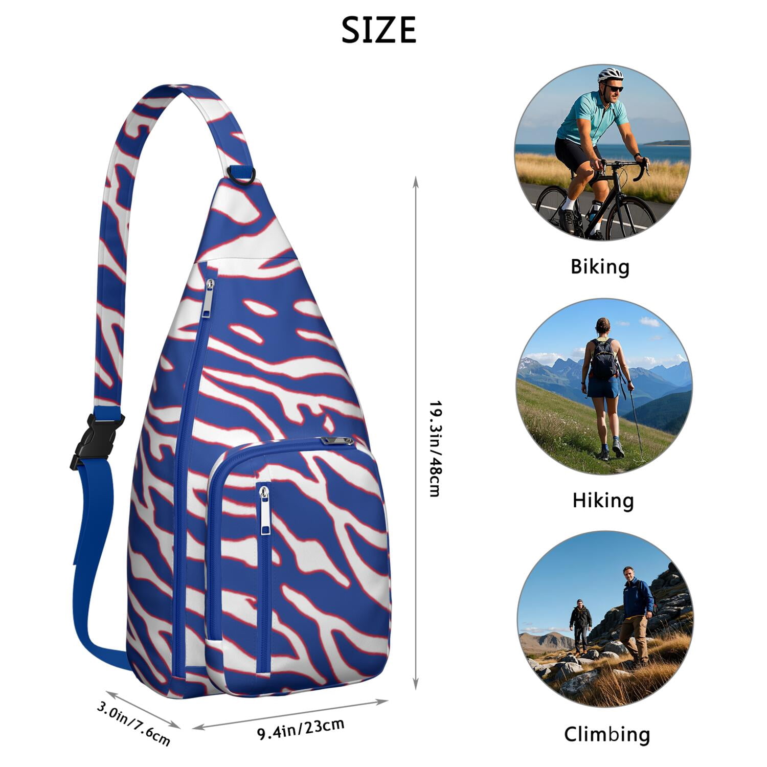 Modern Leopard Print Sling Bag - Fashion-Forward Animal Spot Pattern Crossbody Backpack for Women & Men, Water-Resistant Shoulder Bag (Classic Yet Contemporary Design)