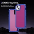 thumbnail image 5 of for iPhone 13 Hybrid Case [Military Grade Drop Tested] Heavy-Duty Tough Rugged Shockproof Anti-Slip Camera Lens Raised Protective Case - iPhone 13, Blue+Rose, 5 of 8