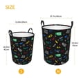 thumbnail image 3 of Cauagu Gamepads Print Waterproof Foldable Laundry Hamper Bucket with Handles for Storage Bin & Kids Room & Home Organizer-Medium, 3 of 6