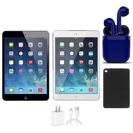 Restored | Apple iPad Mini 4 | 7.9-inch | 16GB | Wi-Fi Only | Bundle: USA Essentials Bluetooth/Wireless Airbuds, Case, Rapid Charger By Certified 2 Day Express