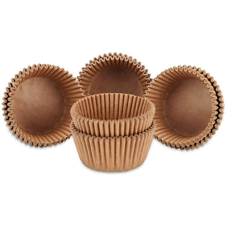 300Pcs Cupcake Liners Natural Muffin Liners Greaseproof Paper Baking Cups  Standard Size Unbleached Paper Cupcake Liner for Baking Muffin and Cupcake,  Natural Color_Staruby